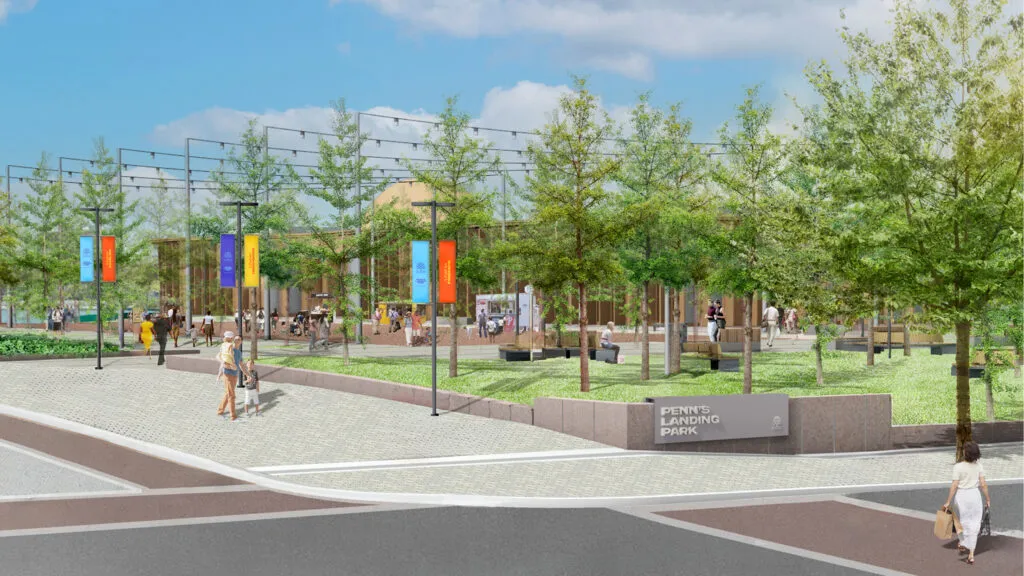 Rendering of park entrance