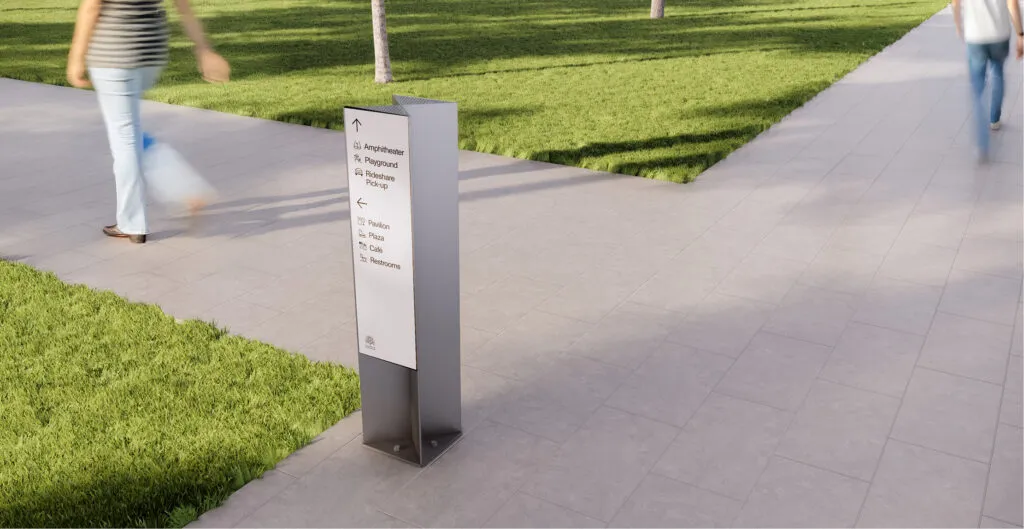 Penns Landing Park Directional sign