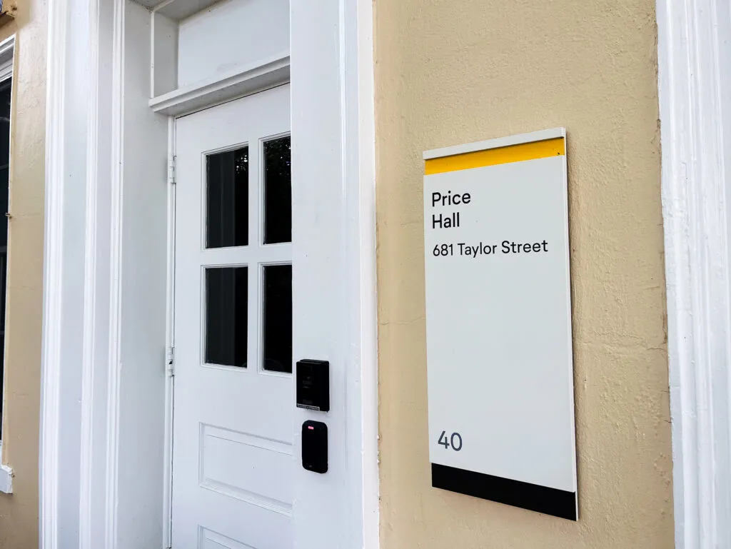 Lehigh University exterior building identification sign.