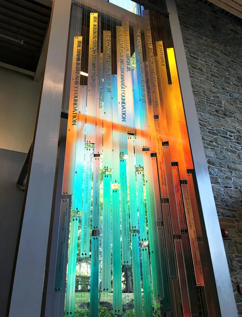 Jefferson Health donor wall photo.