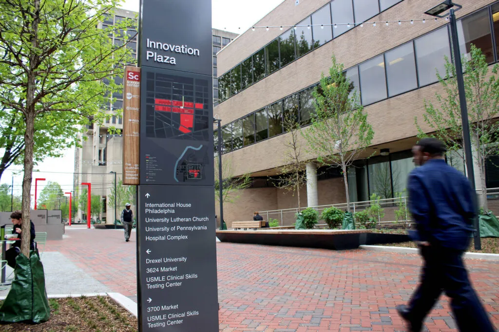 Secondary signage, wide shot