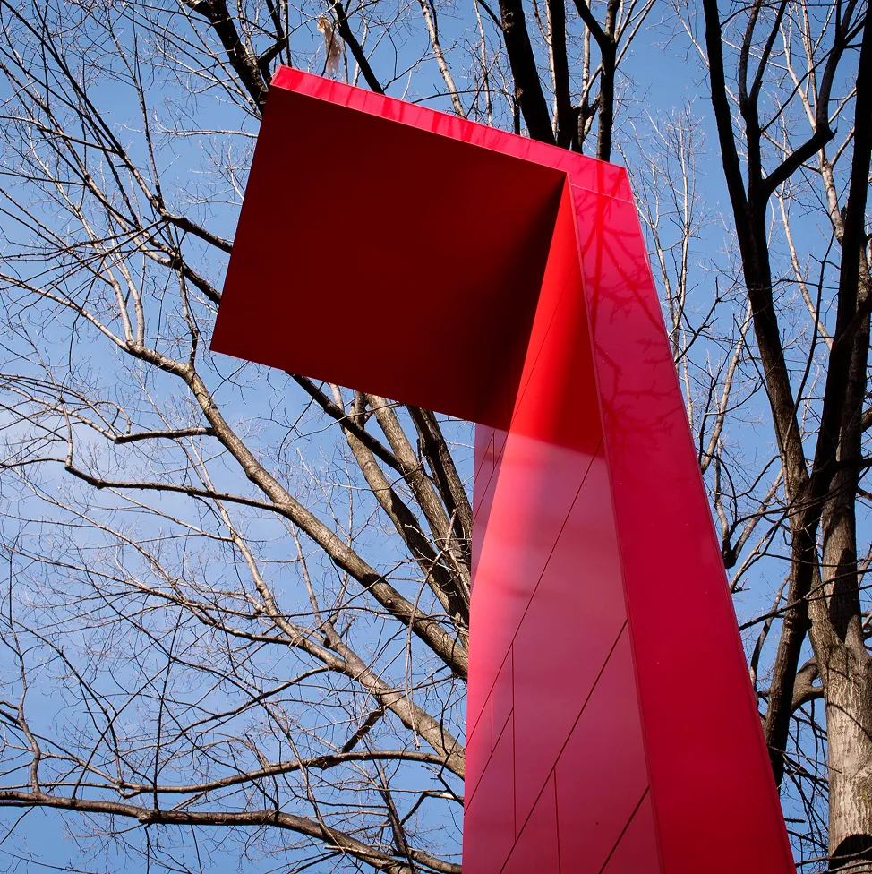 Detail shot of innovation plaza pillar