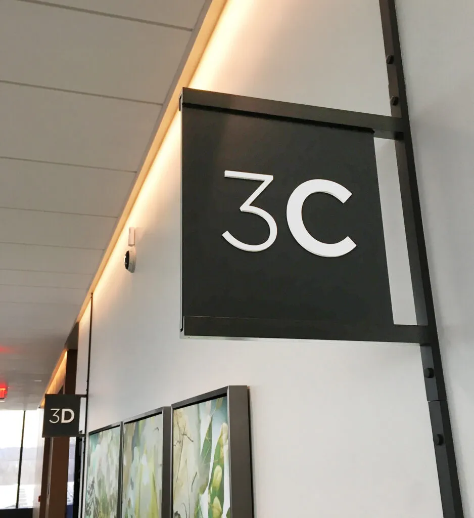 Close up of room identification flag at SSMHealth Fish Hatchery