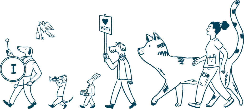 IndeVets parade illustration