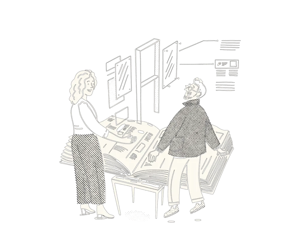 Exit staff developing a sign standards manual